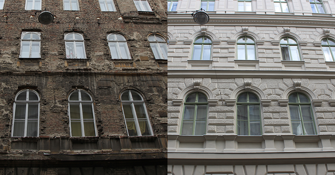 heritage, building, monument, facade, KVARC, studio, architecture, Kodály körönd, Budapest, renovation, reconstruction