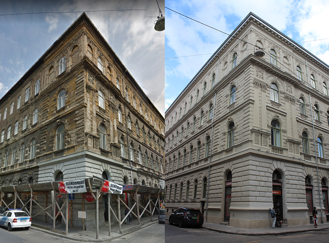 heritage, building, monument, facade, KVARC, studio, architecture, Kodály körönd, Budapest, renovation, reconstruction